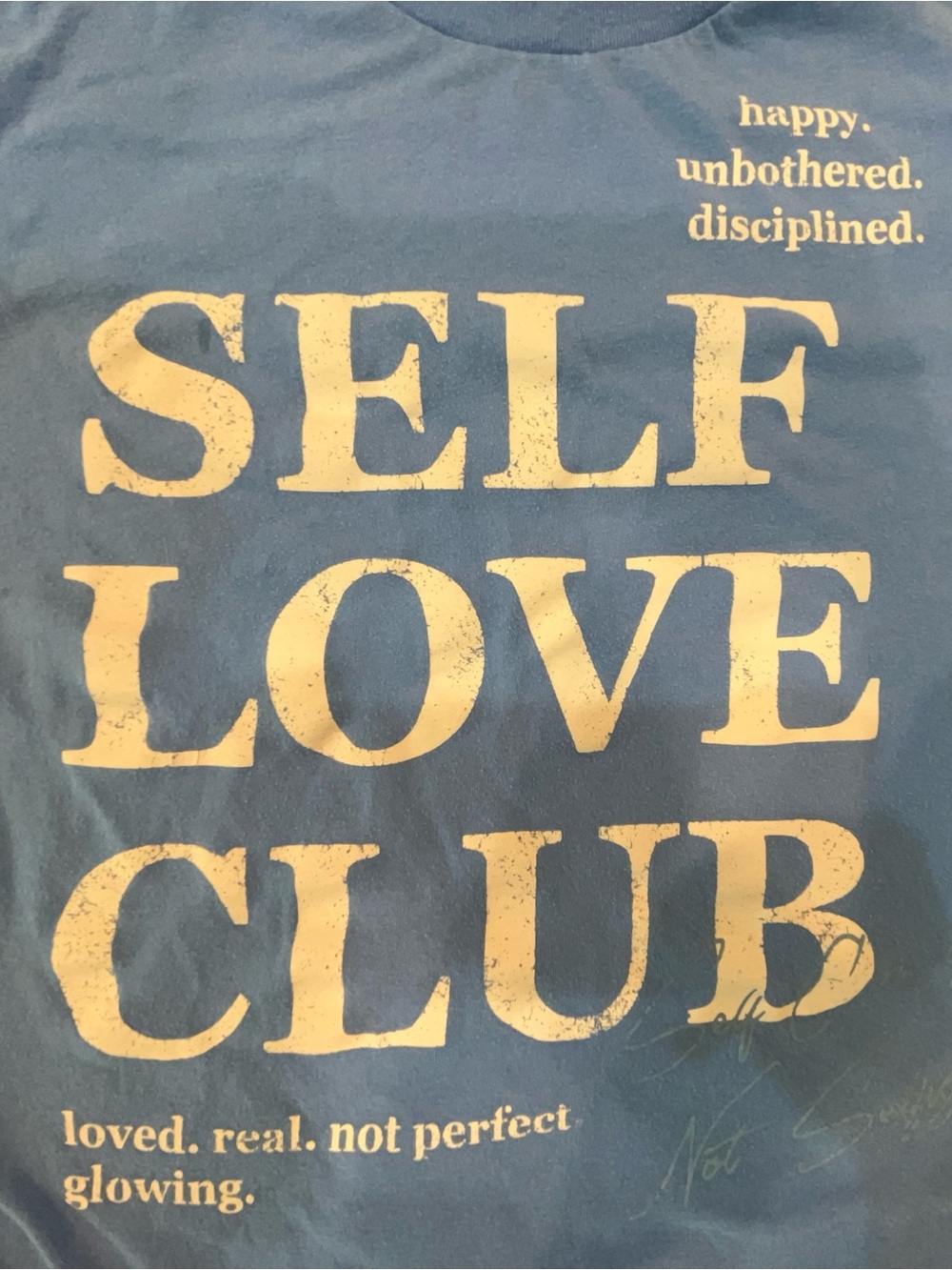 Grayson Threads Blue Tee with Cream Lettering